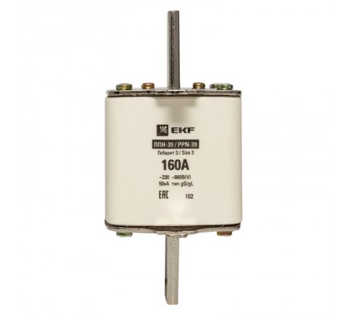 Плавкая вставка ППН-39 630/160А габарит 3  fus-39/630/160  EKF