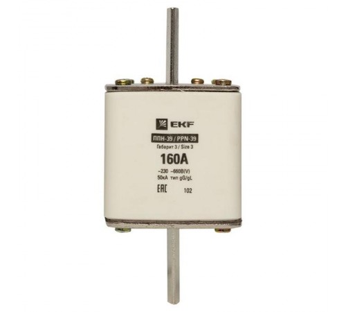 Плавкая вставка ППН-39 630/160А габарит 3  fus-39/630/160  EKF