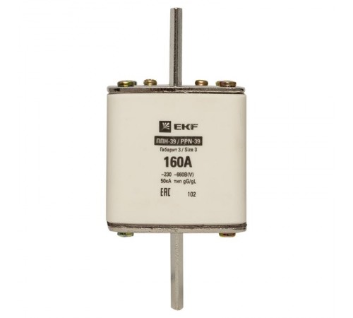 Плавкая вставка ППН-39 630/160А габарит 3  fus-39/630/160  EKF