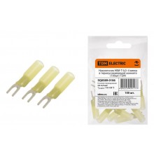 Наконечник НВИ-Т 6,0-4 вилка в термоусаживаемой манжете (100шт)  SQ0589-0106  TDM