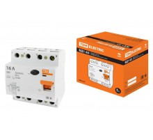 Выключатель дифференциальный (УЗО) ВД1-63 4п 16А 10мА тип AC  SQ0203-0026  TDM