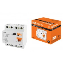 Выключатель дифференциальный (УЗО) ВД1-63 4п 16А 10мА тип AC  SQ0203-0026  TDM