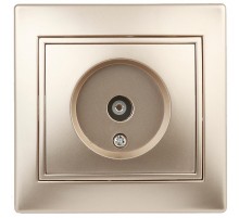 1-301-04 Intro Розетка TV одиночная, IP20, СУ, Plano, шампань  Б0030079  Intro