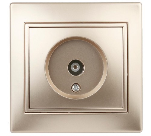 1-301-04 Intro Розетка TV одиночная, IP20, СУ, Plano, шампань  Б0030079  Intro