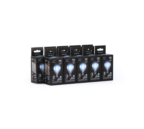 Лампа светодиодная Black LED Filament Шар E14 9W 710lm 4100K  105801209  Gauss