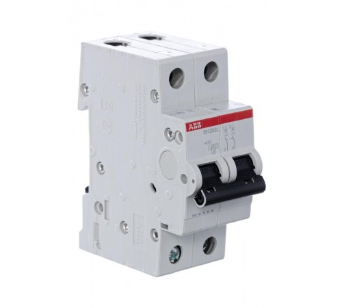 Выключатель автоматический двухполюсный SH202L 16А B 4,5кА (SH202L B16)  2CDS242001R0165  ABB