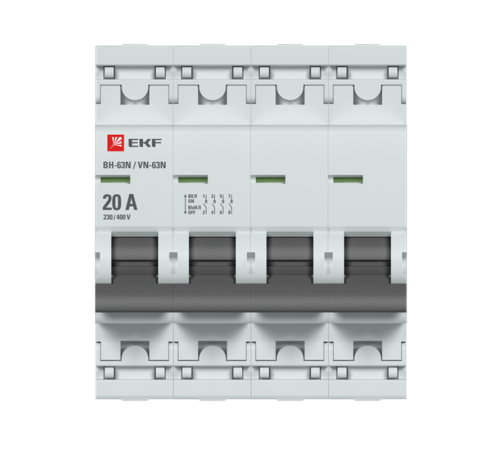 Выключатель нагрузки 4P 20А ВН-63N PROxima S63420  EKF