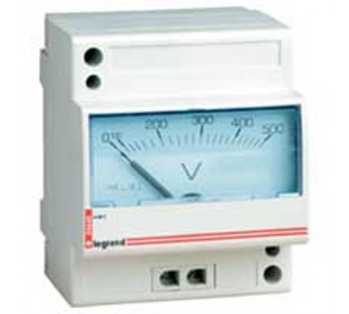 Цифровой амперметр/вольтметр - 0-500 В - монтаж на рейке DIN  004663  Legrand