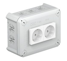 Коробка распределительная T100, 150x116x67 мм мм, с 2 Modul 45 (T 100 2MSD WS)  2007821  OBO Bettermann