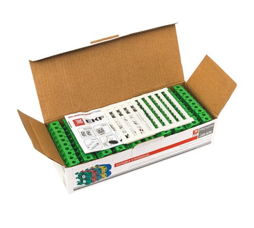 Колодка клеммная JXB-6/35 зеленая EKF PROxima  plc-jxb-6/35gn  EKF