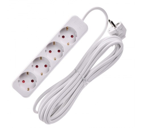 UMA Удлинитель У04 4 места 2P+PE 5м 3х1мм2 10А белый   UM-YP10-10-04-05-Z-K01  IEK