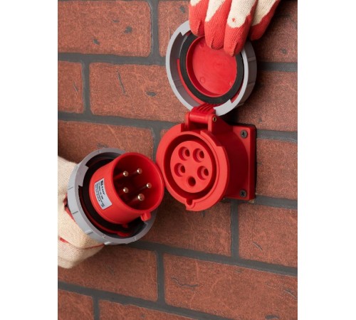 Розетка стационарная внутренняя 3252 3Р+РЕ+N 32А 380В IP67 EKF PROxima  ps-3252-32-380  EKF