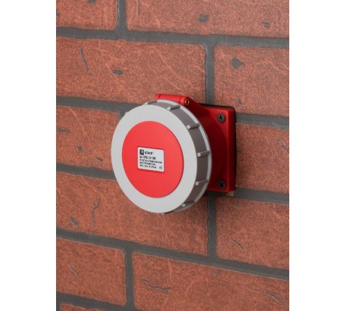 Розетка стационарная внутренняя 3252 3Р+РЕ+N 32А 380В IP67 EKF PROxima  ps-3252-32-380  EKF