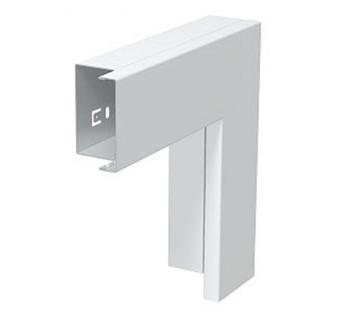 Плоский угол с крышкой кабельного канала LKM 40x60 мм (сталь,белый) (LKM F40060RW)  6249000  OBO Bettermann