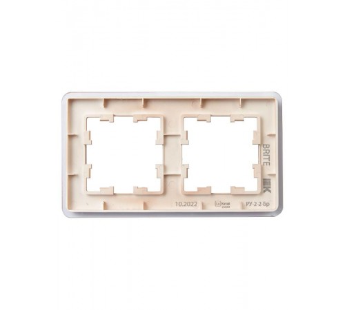BRITE Рамка 2-ая РУ-2-2-Бр стекло дымчатый RE  BR-M22-G-41-K97  IEK
