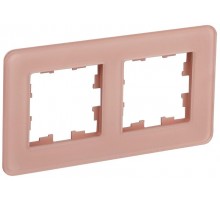 BRITE Рамка 2-ая РУ-2-2-Бр стекло дымчатый RE  BR-M22-G-41-K97  IEK