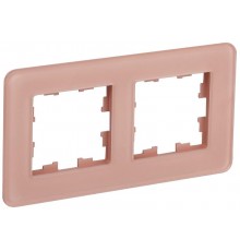 BRITE Рамка 2-ая РУ-2-2-Бр стекло дымчатый RE  BR-M22-G-41-K97  IEK