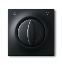 Плата центральная с поворотной ручкой,, для механизма выключателя жалюзи , серия impuls, цвет чёрный бархат  1753-0-0136   2CKA001753A0136  ABB