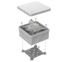 Коробка огнестойкая для о/п двухкомпонентная 60-0300-FR2.5-4 Е15-Е120 RAL7035 100х100х50 (14 шт/кор) серая  60-0300-7035-FR2.5-4  Промрукав