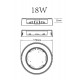 Светильник светодиодный LED 19-18-4K накладной круглый 18Вт 4000К  Б0057449  ЭРА
