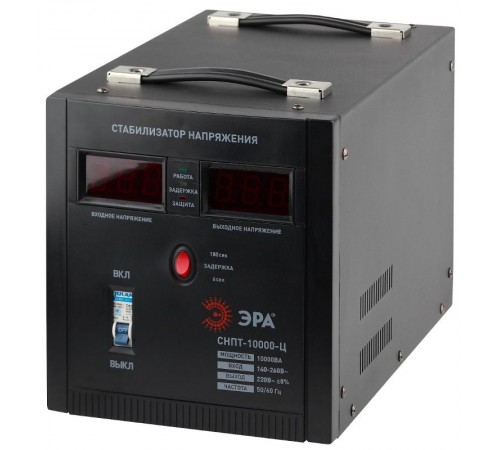 Стабилизатор напряжения СНПТ-10000-Ц   переносной, ц.д., 140-260В/220/В, 10000ВА (24) Б0020164  ЭРА