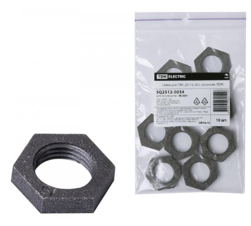 Гайка для ТЭН, ДУ-15, G, чугунная,  SQ2512-0034  TDM