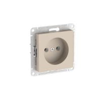 AtlasDesign Песочный Розетка без заземления без шторок, 16А, механизм, быстрозажимные клеммы  ATN001241S  SE