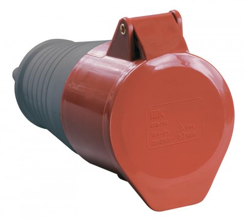 Розетка 214 переносная 3Р+РЕ 16А 380В IP44  PSR22-016-4  IEK