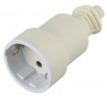 Розетка кабельная R4(W)  c/з 16A прямой ввод белая (10/200/4000) Б0019190  ЭРА