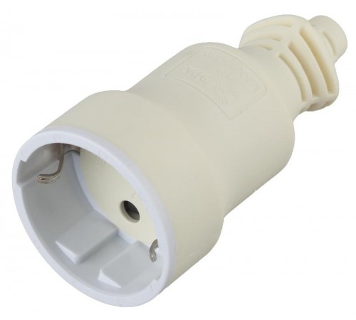 Розетка кабельная R4(W)  c/з 16A прямой ввод белая (10/200/4000) Б0019190  ЭРА