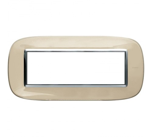 Axolute декоративные накладки в форме эллипса, прозрачные, цвет бежевая карамель, на 6 модулей  HB4806DA  Legrand