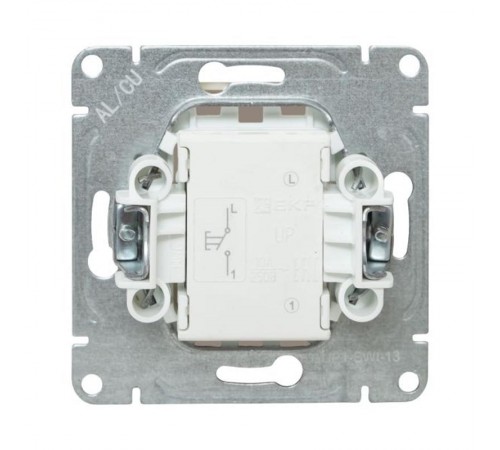 Механизм выключателя, одноклавишный, кнопочный, кремовый Эпика  UP1-SWI-13 EKF