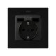 Накладка для розетки Schuko с зарядным устройством 2хUSB черного матового цвета S82 Concept  8200049-098  Simon