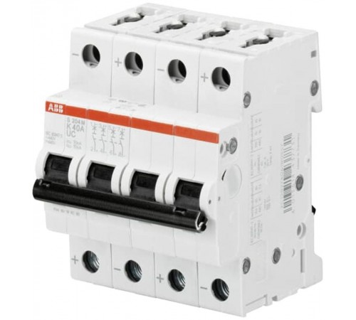 Выключатель автоматический четырехполюсный S204M UC 5А Z 10кА (S204M Z5UC)  2CDS274061R0358  ABB