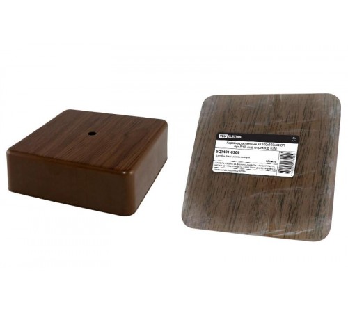 Коробка распределительная КР 100х100х44 о/п бук IP40, инд. штрихкод  SQ1401-0309  TDM