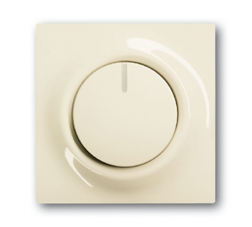 Плата центральная (накладка) с ручкой и лампой для поворотного светорегулятора, серия impuls, цвет слоновая кость  6599-0-2916   2CKA006599A2916  A