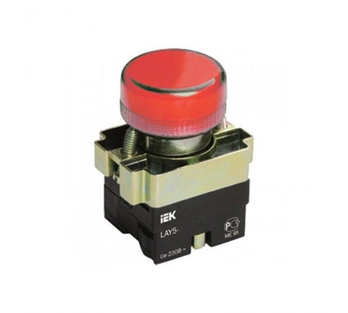 Индикатор LAY5-BU64 красного цвета d22мм   BLS50-BU-K04  IEK