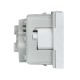 Розетка 45х45 PRO, с заземлением, белая , 45 град  E6MR16-028-10-45  EKF