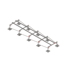 Опорная конструкция для установки оборудования TECHNORAPTOR STEELFOOT 1200х5000 тип 1  KM-TR-STF-SSEI-1200-5000-1  КМ - профиль