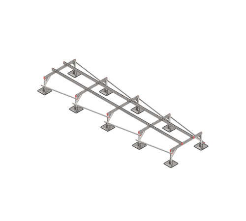 Опорная конструкция для установки оборудования TECHNORAPTOR STEELFOOT 1200х5000 тип 1  KM-TR-STF-SSEI-1200-5000-1  КМ - профиль