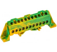 TEKFOR Шина PE "земля" в комбинированном DIN-изоляторе "Стойка" 6х9-11-ЖЗ  TF-NN10-11-DP-K52  IEK