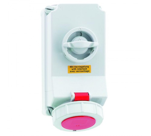 Настенная Розетка с блокировкой 32A 4p 3h 380+440V IP67 Quick-Connect (реф) 16050 I 16050-Bals I Bals