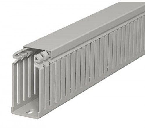 Распределительный кабельный канал LKV 75x37,5x2000 мм (ПВХ,серый) (LKV 75037)  6178322  OBO Bettermann