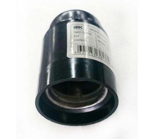 Патрон подвесной карболитовый Е27 черный (50 шт), стикер на изделии Пкб27-04-К01  EPK10-04-01-K01  IEK