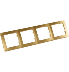 Рамка четырёхместная, скрытой установки, цвет золото  Р404-07  HEGEL