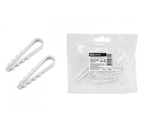 Дюбель-хомут ДХК-18 для круглого кабеля 11-18мм нейлон белый (10шт)  SQ0539-0026  TDM