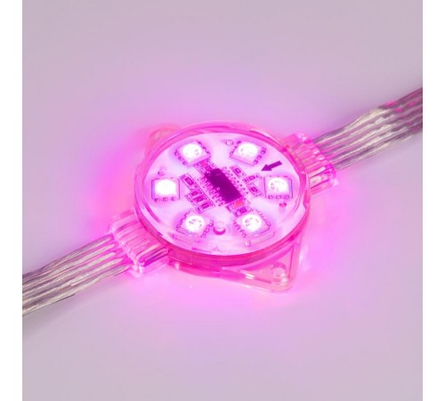 Модуль управляемый VISOR-DMX-5060-6-24V RGB 120deg (D40x12mm, 1.5W, IP68)  029188  Arlight