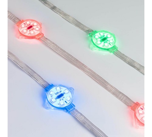 Модуль управляемый VISOR-DMX-5060-6-24V RGB 120deg (D40x12mm, 1.5W, IP68)  029188  Arlight