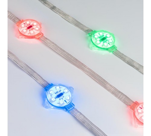 Модуль управляемый VISOR-DMX-5060-6-24V RGB 120deg (D40x12mm, 1.5W, IP68)  029188  Arlight