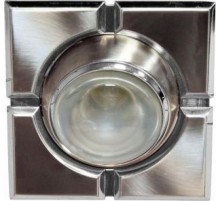 Светильник точечный встраиваемый декоративный 098T-MR16-S 50W G5.3 "квадрат" титан-хром/ Titan-Chrome  17661  Feron